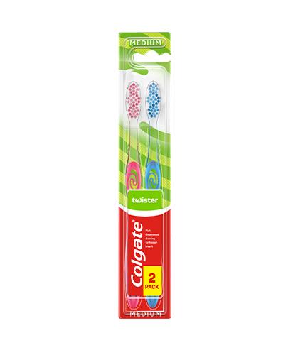 Colgate Twister Deep Cleaning Medium Szczoteczka do zębów, 2 sztuki